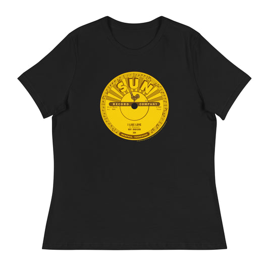 Roy Orbison I Like Love Sun Records Label Fitted T-Shirt