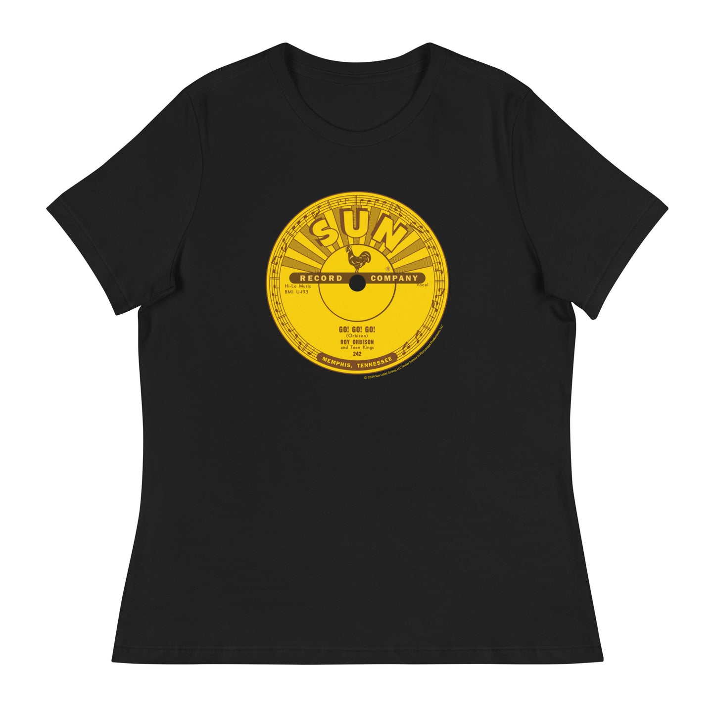 Roy Orbison Go!Go!Go! Sun Records Label Fitted T-Shirt