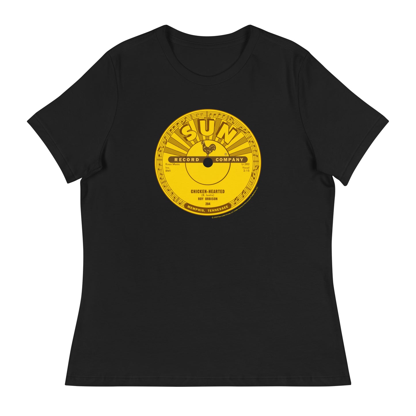 Roy Orbison Chicken-Hearted Sun Records Label Fitted T-Shirt