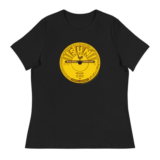 Roy Orbison Devil Doll Sun Records Label Fitted T-Shirt